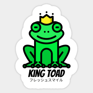 King Frog Toad Green Sticker